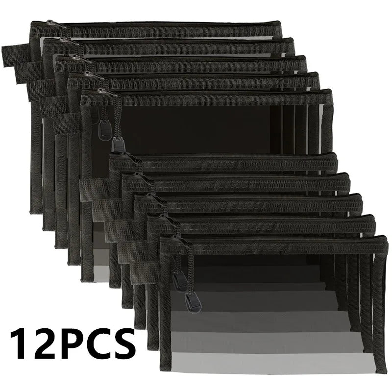 Puzzle Storage Bag 12-Pack Kids Toy Organizer Mesh Zipper Bags