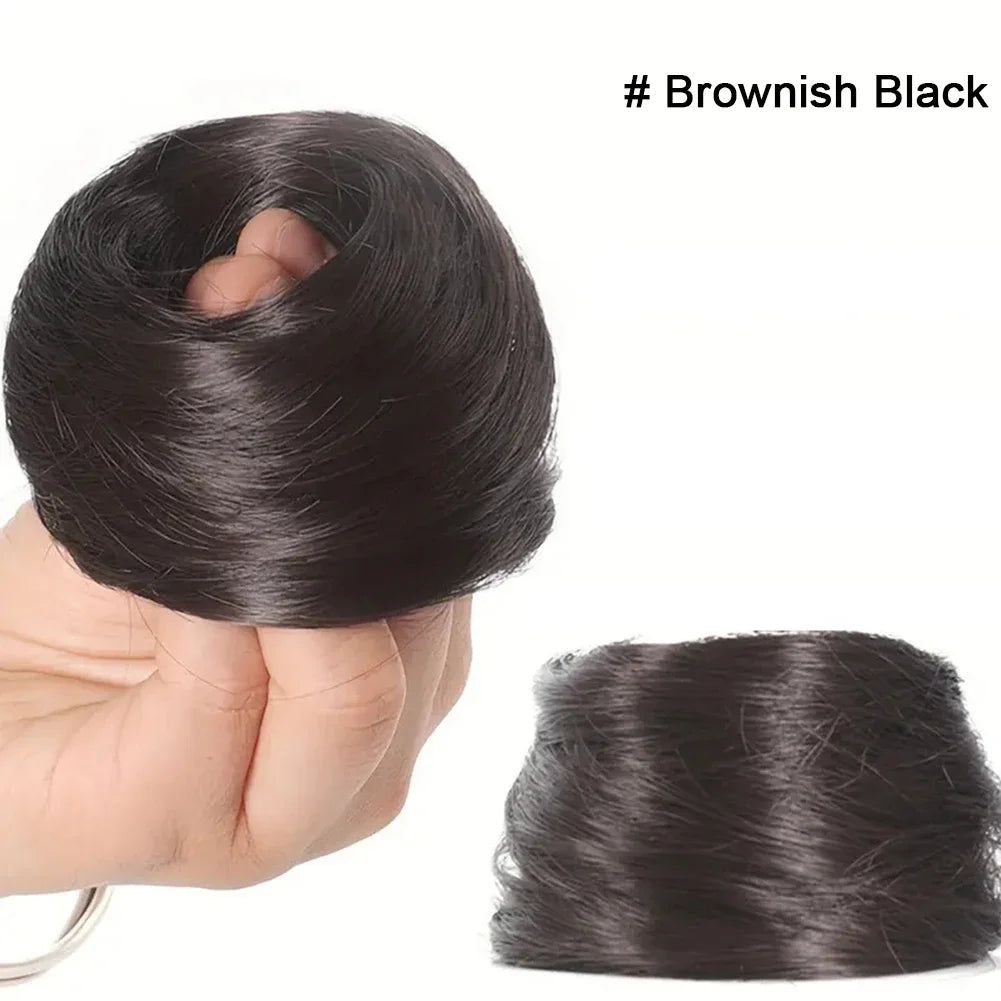 Human Hair Bun Ponytail Hairpiece for Women - Natural & Colorful Variants