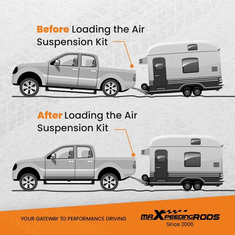 Air Suspension Kit for Ford Transit 2001-2022 with 12V Compressor 4000kg Load