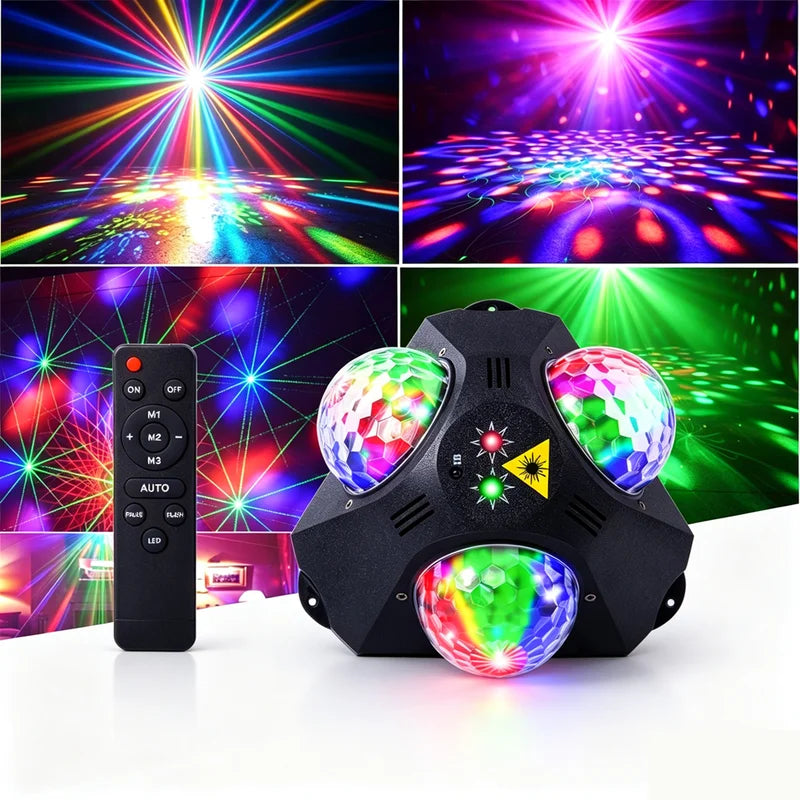 Disco Party Lights Strobe & DJ Stage Projector for Carnival Halloween Birthday