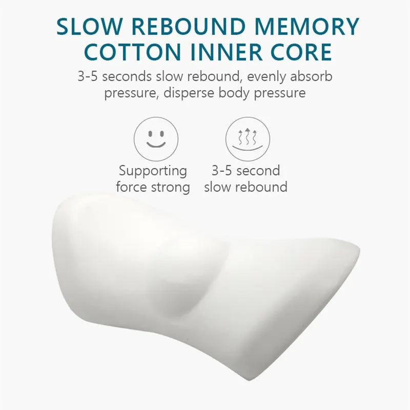 Breathable Memory Foam Lumbar Support Cushion for Car & Bed - Support Pillow