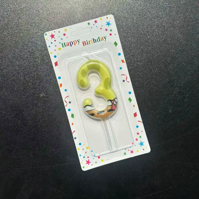 SpongeBob Birthday Candle Set for Cake Decoration - Cartoon Party Supplies