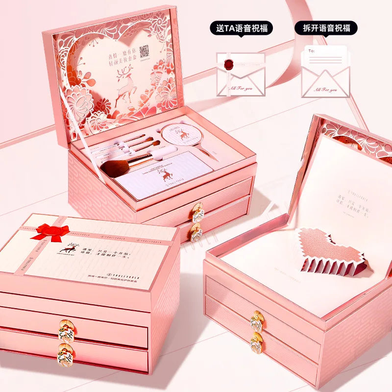 Makeup Kit 20-Piece Cosmetics Set Gift Box for Birthdays & Valentine's