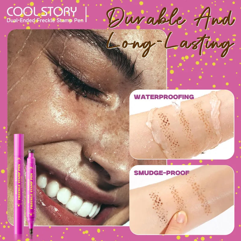 Double-Head Freckle Pen and Eyeliner Spot Stamp - Waterproof & Natural Finish