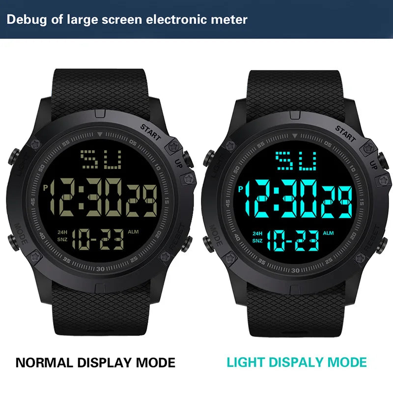 Men's Sport Digital Watch Waterproof Luminous LED Military Style Watch