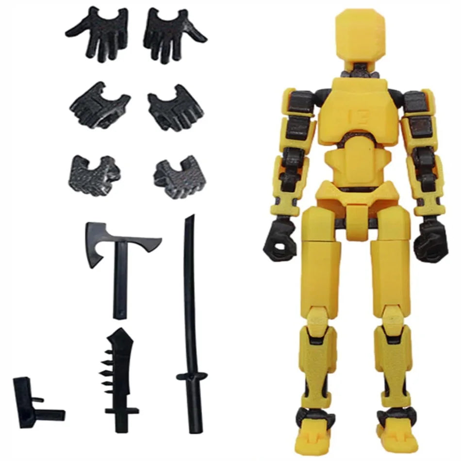 Multi-Jointed Action Figures Set - 3D Printed Titan 13 Series with Multiple Variants