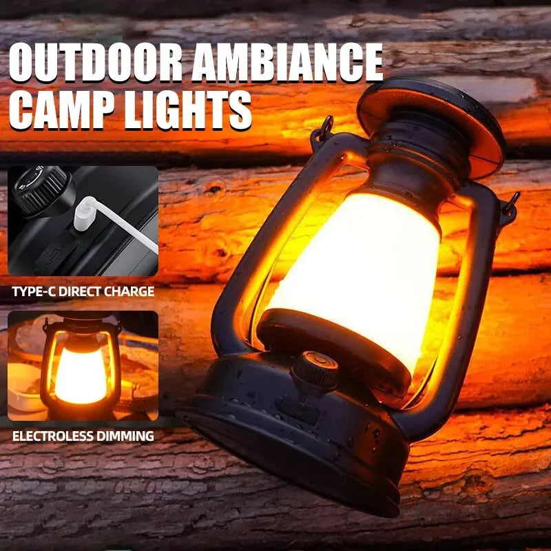 Horse LED Table Lamp - Retro Charging Decor for Home & Outdoor Use