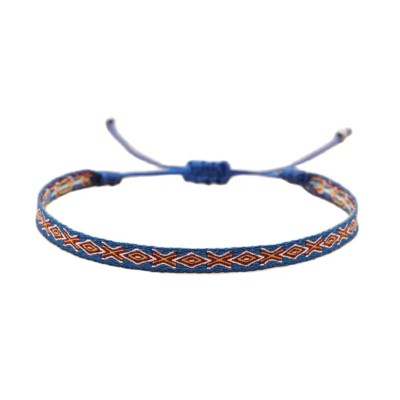 Handwoven Boho Friendship Bracelet for Women and Men - Colombia Cloth Wrap Jewelry