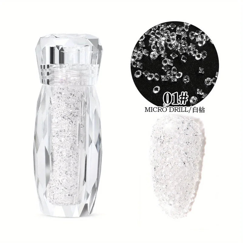 Sparkling Caviar Bead Rhinestones Set for 3D Nail Art DIY Fairy-Tale Manicure