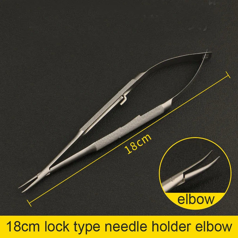 Needle Holder Microsurgery Surgical Needle Device Stainless Steel Fine Tip