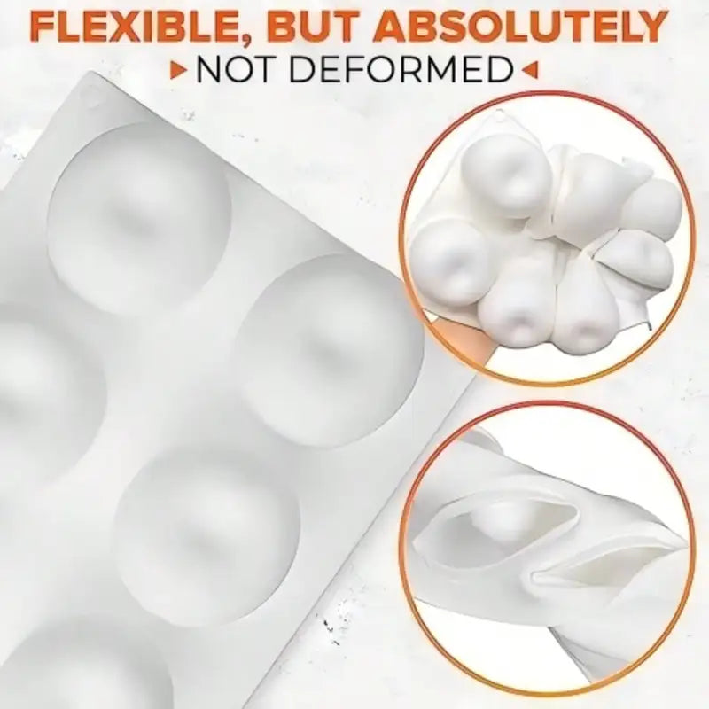 8 Cavity Apple Shaped Silicone Dessert Mold Non-Stick Food Grade Baking Tool