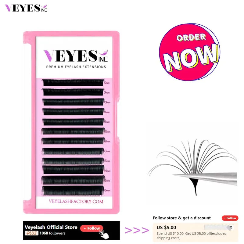 Eyelash Extensions Classic & Volume False Lashes Self Fanning Natural Makeup