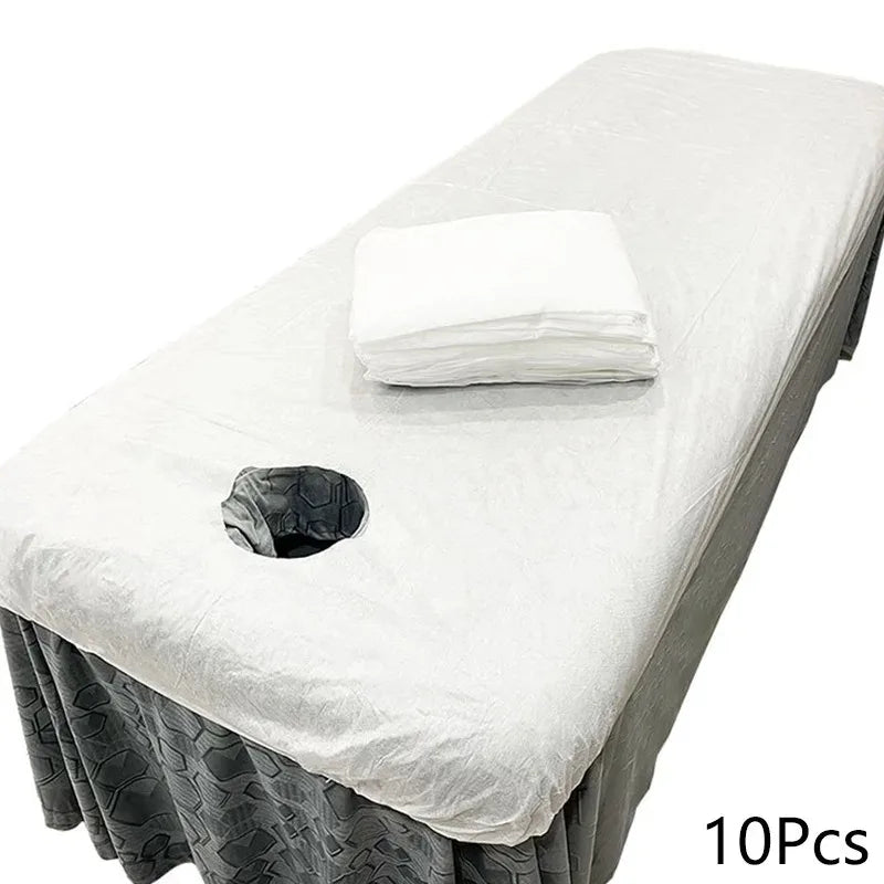 Disposable Bed Cover Sheets for Beauty Salon Spa Massage Soft Breathable Non-Woven Fabric 10pcs