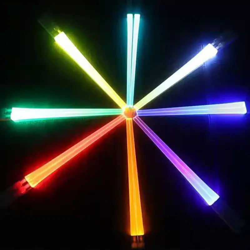 Glow LED Light Saber Chopsticks for Parties and Events - Colorful Light-Up Cutlery Set