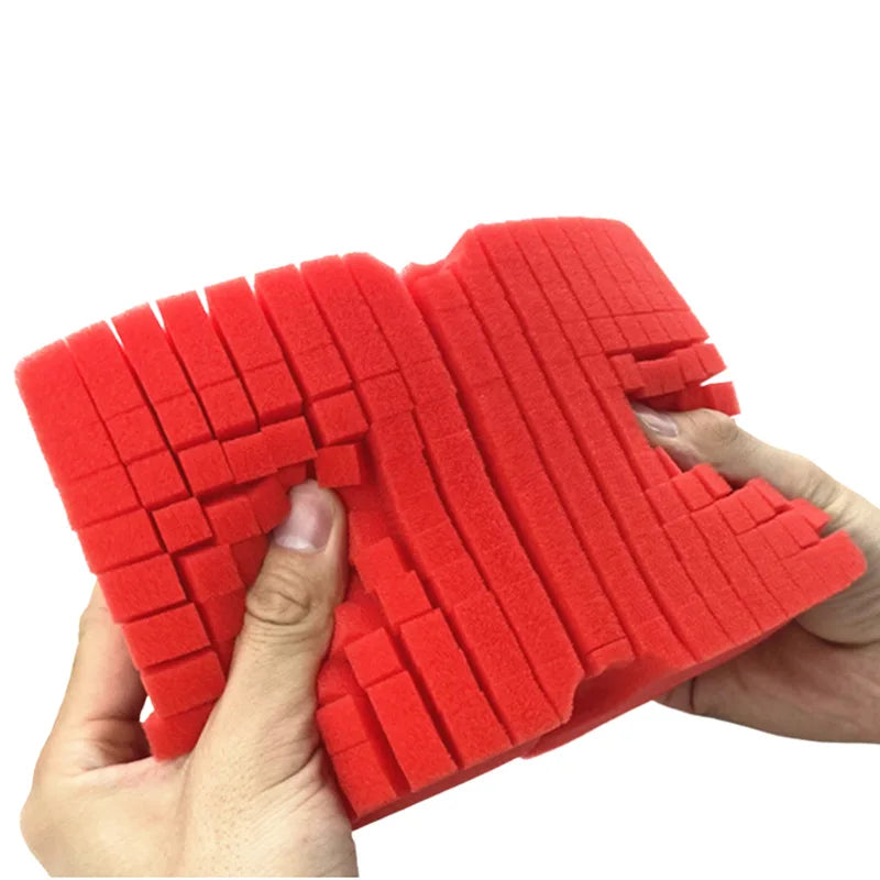 Large Car Washing Sponge Block - Soft Grid Foam, High Water Absorption, Multi-Color