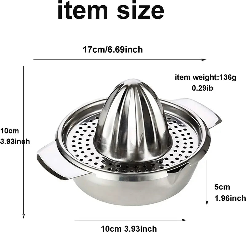 Stainless Steel Lemon Squeezer Manual Juicer for Citrus Fruits Kitchen Tool