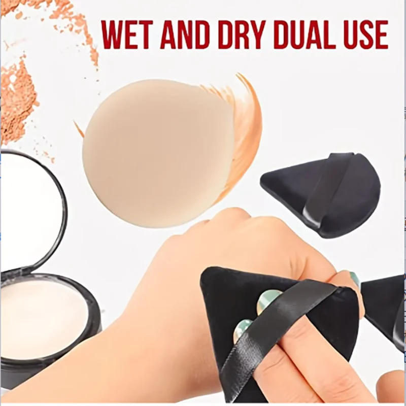 Triangular Makeup Sponge Puffs Set - Soft Skin-Friendly Cosmetic Tools for Home & Travel