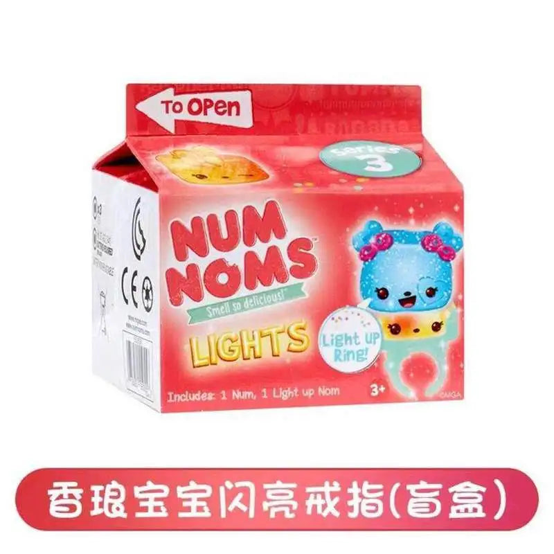 Num Noms Scented Sparkle Light Up Ring Blind Box Toy for Kids - Surprise Collectible Gift