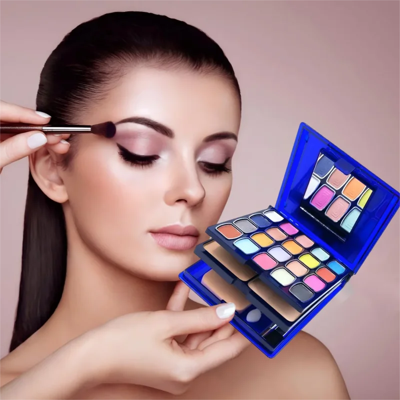 Multifunctional 30-Color Makeup Palette with Eyeshadow Blush Powder & Lip Gloss - Portable Kit