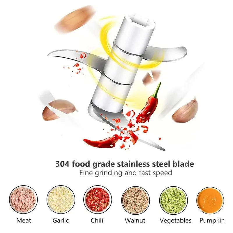 Electric Garlic Chopper 100/250ML Mini Food Processor Vegetable Grinder