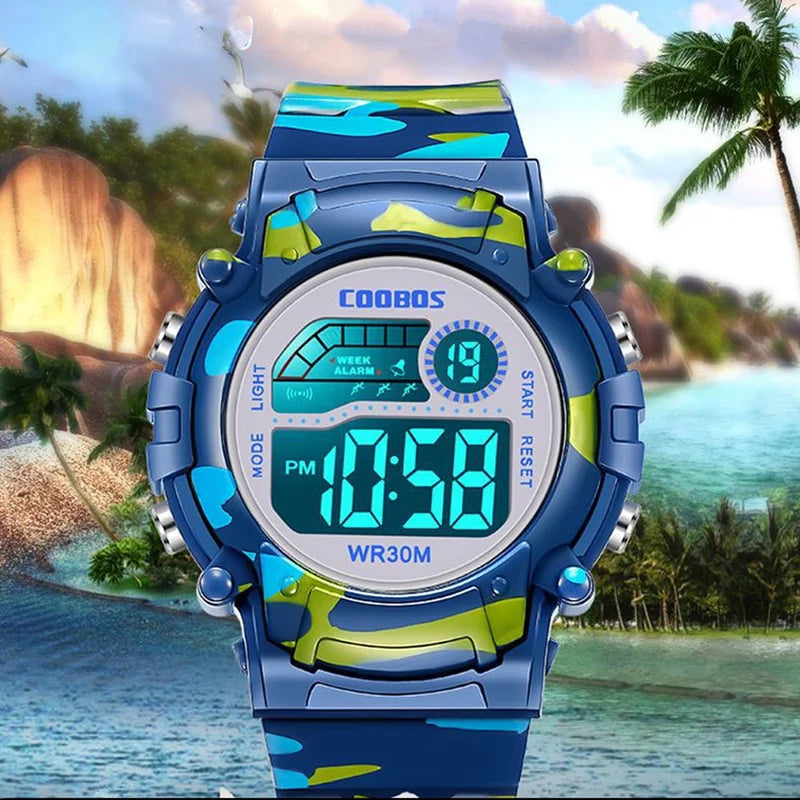 Kids Digital Sports Watch Waterproof Multi-Function LED Children Watch