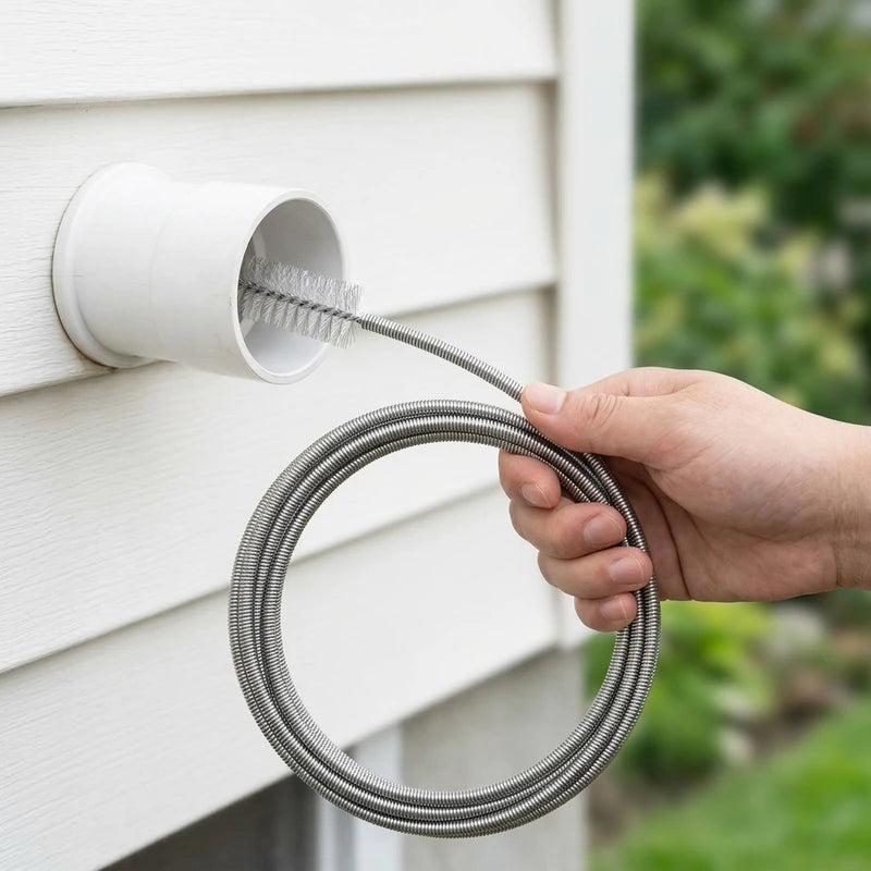 Stainless Steel Flexible Drain Pipe Cleaner for AC Clog Removal - Durable Spring Tool
