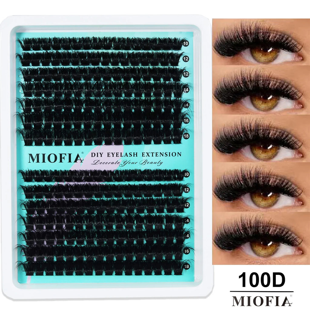 False Eyelash Clusters 5D Fluffy Individual Lashes DIY Extensions Thick 10-18mm