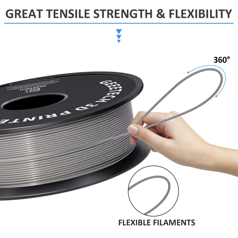 10kg 3D Printer Filament Set - Multiple Colors for PLA, PETG, ABS, TPU, Silk