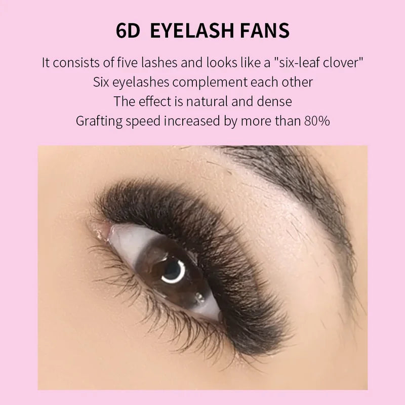 Premade 6D W Shape Eyelash Extensions Volume Fans for Natural Makeup - Clover W Style