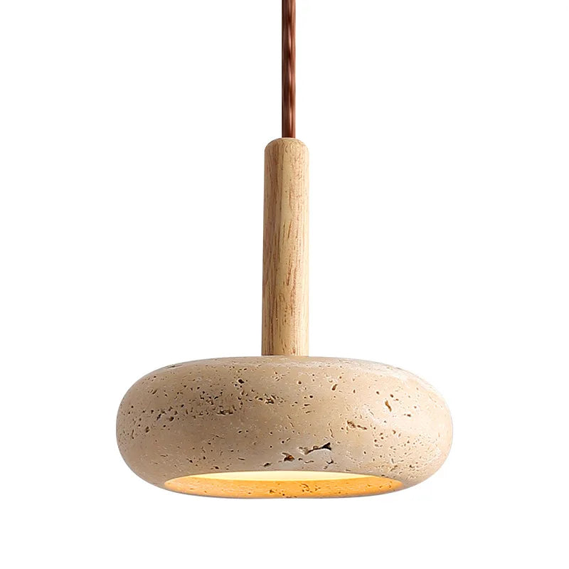 Modern Yellow Travertine Pendant Light for Dining & Living Rooms