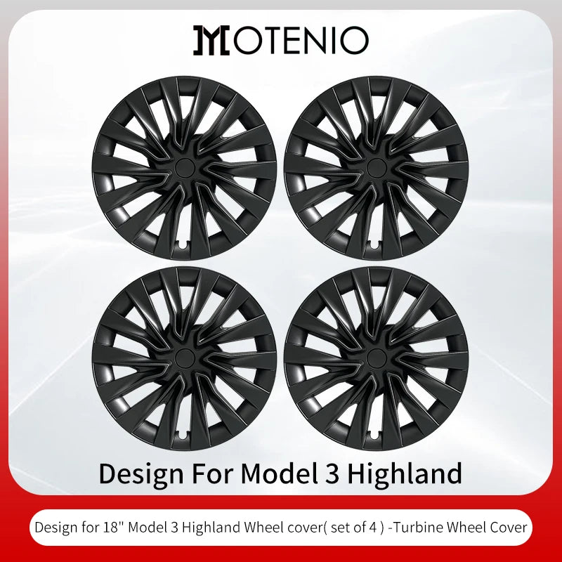 4PCS 18 Inch Car Wheel Hub Caps for Tesla Model 3 Highland 2024-2026 - Performance Replacement
