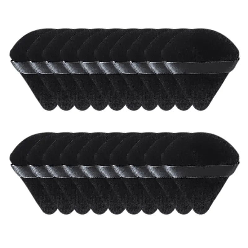 Triangle Velvet Powder Puff Makeup Sponge Set - Washable Lightweight Cosmetic Tool