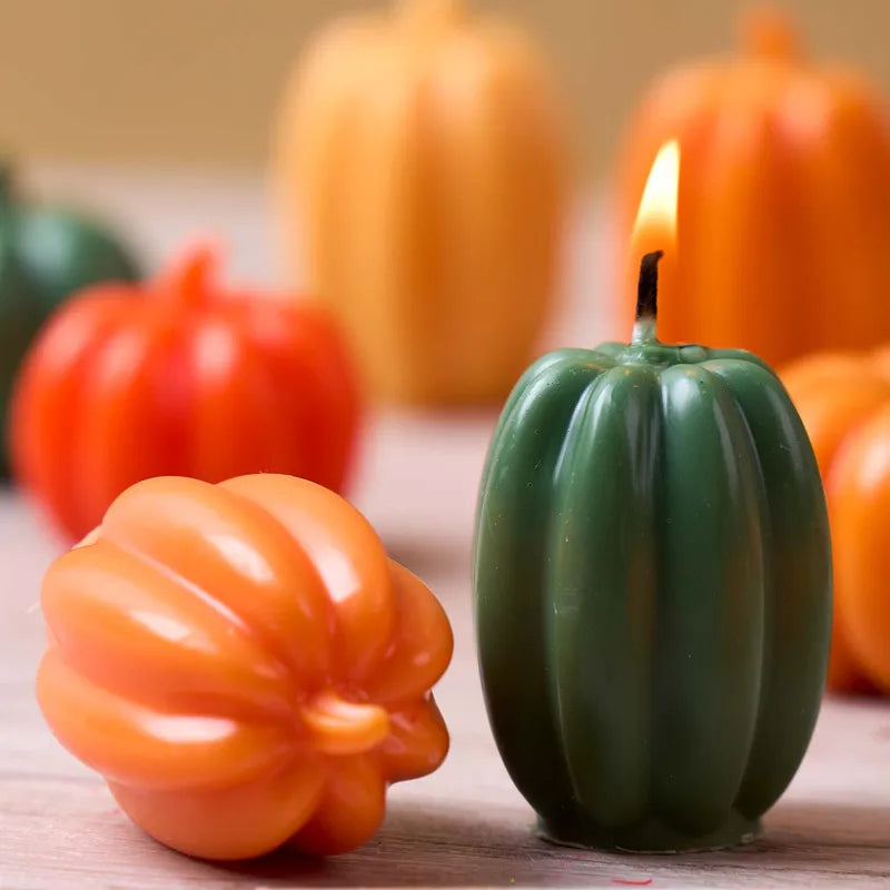 3D Pumpkin Candle Silicone Mold for Halloween Lantern Decor & DIY Candle Making