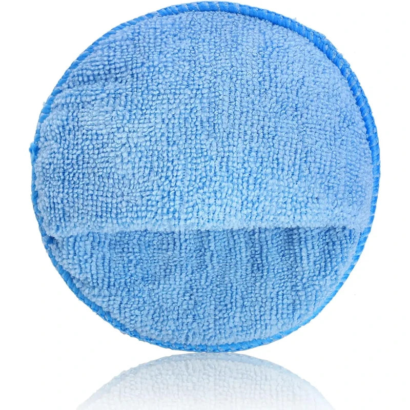 Microfiber Wax Applicator Sponges - 5 Inch Car Polishing Pads, Lint-Free, Ultra-Soft - 10 Pack