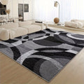 Geometric Non-Slip Rug for Living Room & Bedroom - Stain-Resistant Mat