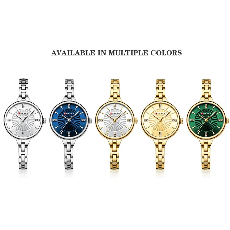 Women's Casual Quartz Watch Waterproof Stainless Steel Strap Elegant Wristwatch