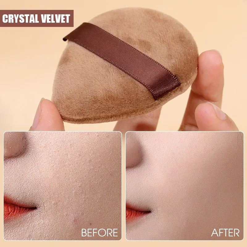 Dual Use Powder Puff Makeup Sponge Set - Soft Velvet Face & Eye Contouring
