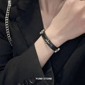 Vintage Cross Flower Leather Bracelet for Women Gothic Punk Adjustable Jewelry