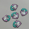 Halloween Skull Charm Pendant 10pcs Acrylic Jewelry Accessory DIY Keychain
