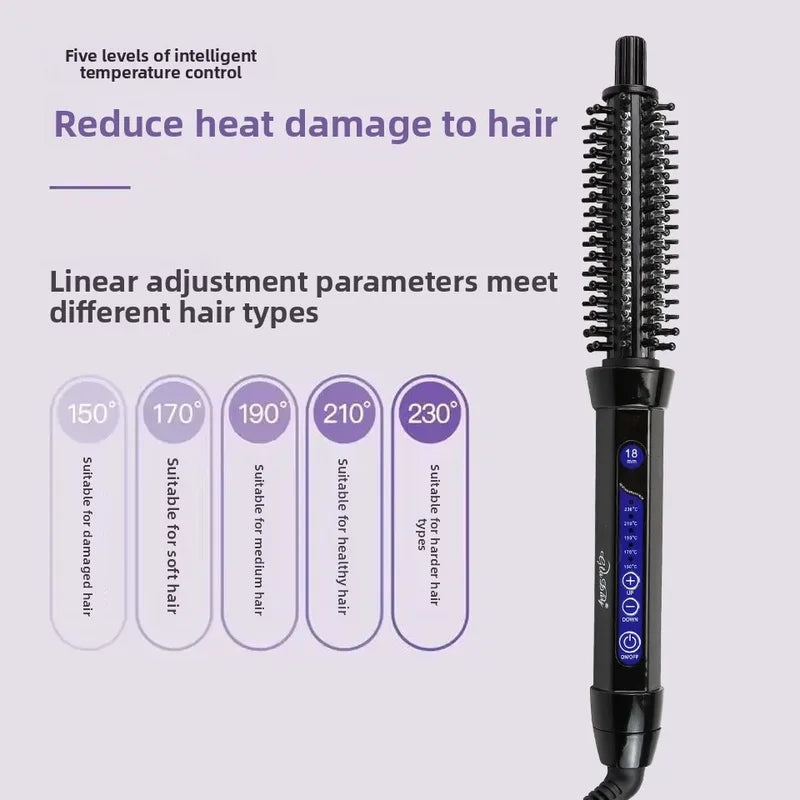 Dual-Purpose Electric Curling Comb with Anti-Scald Feature - Multiple Colors