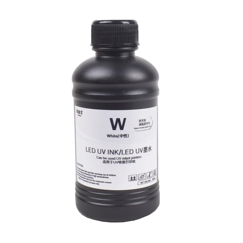 250ML UV Neutral Ink for UV Flatbed Printers - Black & White Options