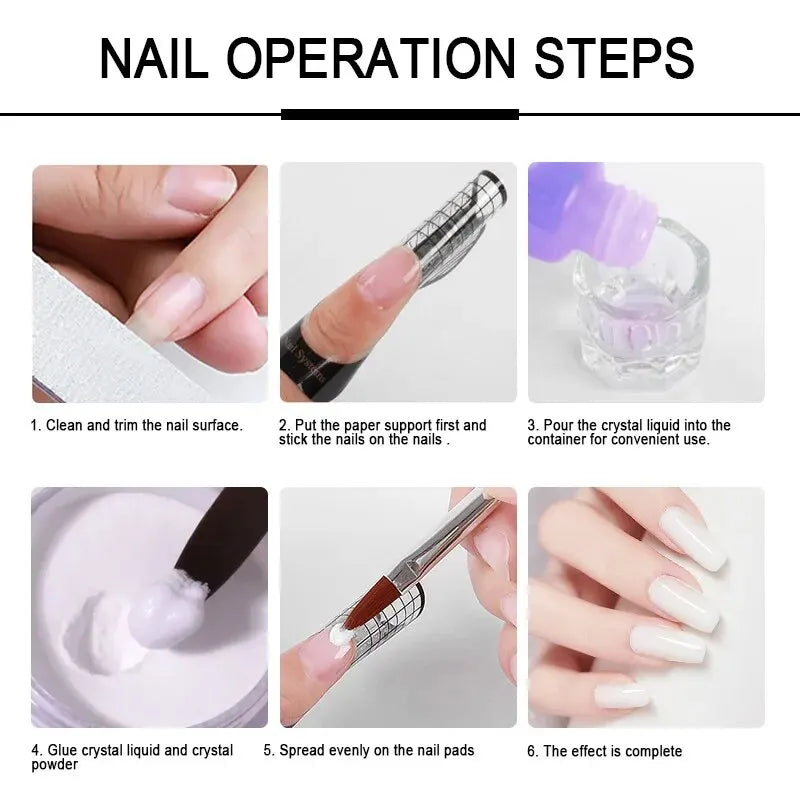 Acrylic Nail Powder & Liquid Monomer Kit for Manicure & Nail Art