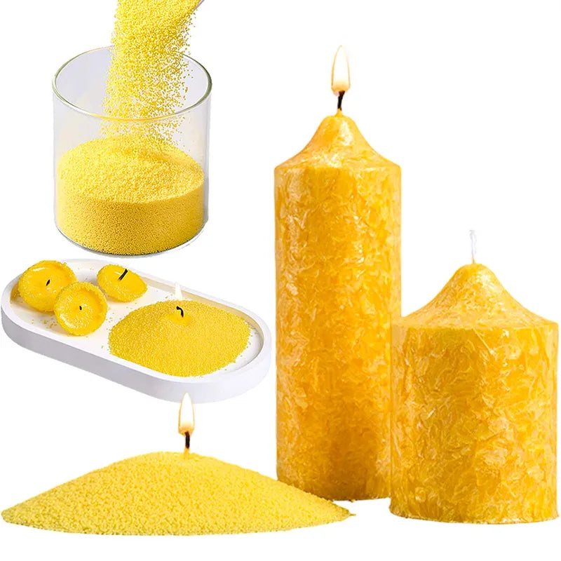 Colorful Granular Wax for Candle Making Sand Painting DIY Materials 500g