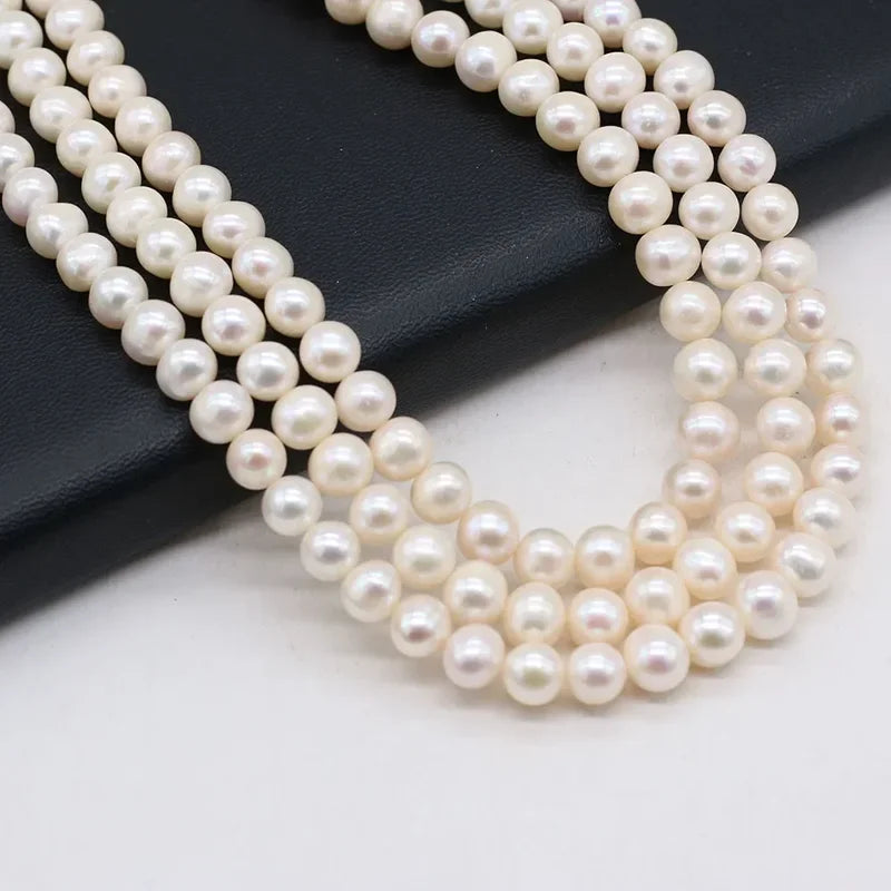 Natural Freshwater Pearl Beads for Jewelry Making - 8-9mm AAA Grade Loose Round Pearls