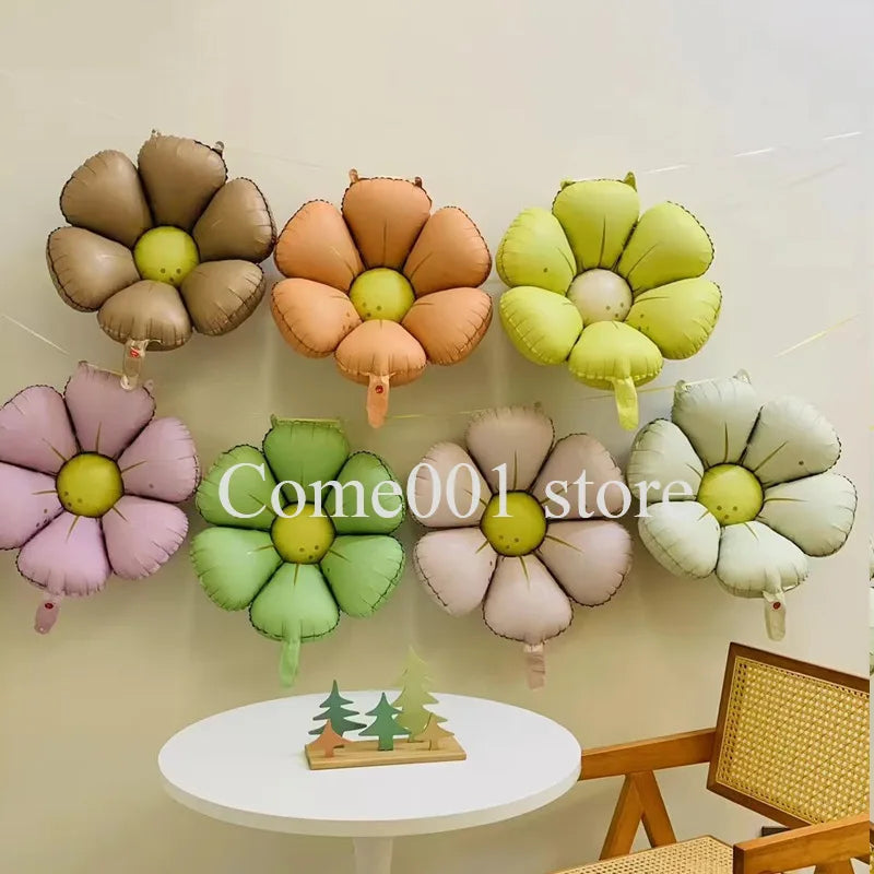 Outdoor Picnic Balloons Set - Flower, Daisy, Ladybug Theme for Birthday & Baby Shower