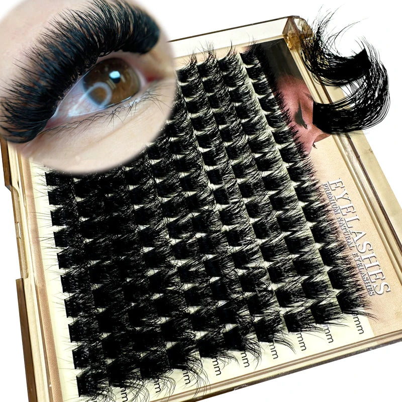 DIY Eyelash Extension Clusters - 10-18mm Wispy Lash Fans, Assorted Colors