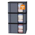 Large Capacity Clothing Storage Bags 3/6-Pack with Transparent Window and Zipper