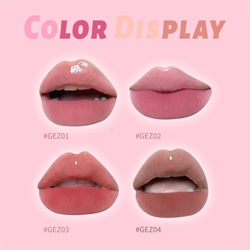 Long-Lasting Waterproof Lip Tint & Lip Gloss Set - Matte Lip Makeup