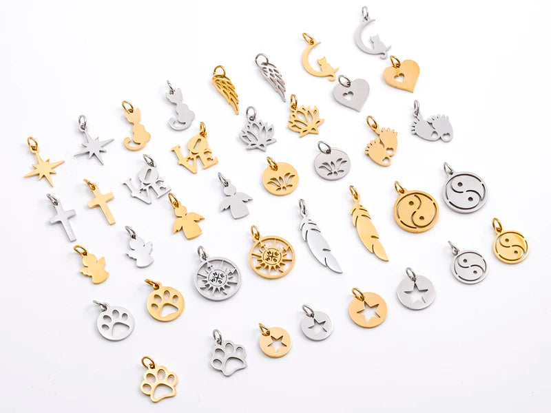 5pcs Stainless Steel Animal Claw Charms for DIY Jewelry Necklace Bracelet Earrings