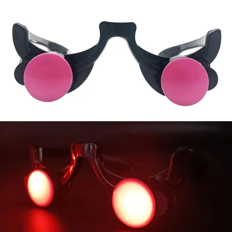 Halloween Red LED Glow Glasses - Luminous Cosplay Party Prop